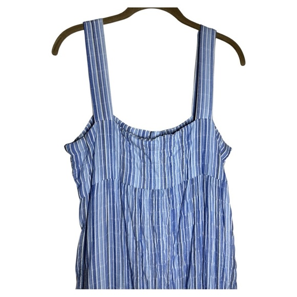 Elliott Lauren Seersucker Maxi Dress Size Medium NWT - Picture 2 of 11